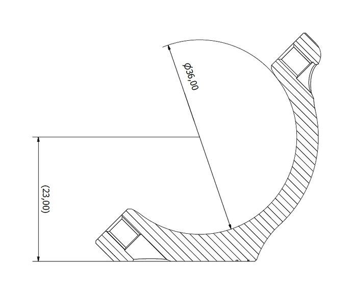 Spuhr HB60-23 36mm Hunting Blaser Saddle Scope Rings - 1x Interface
