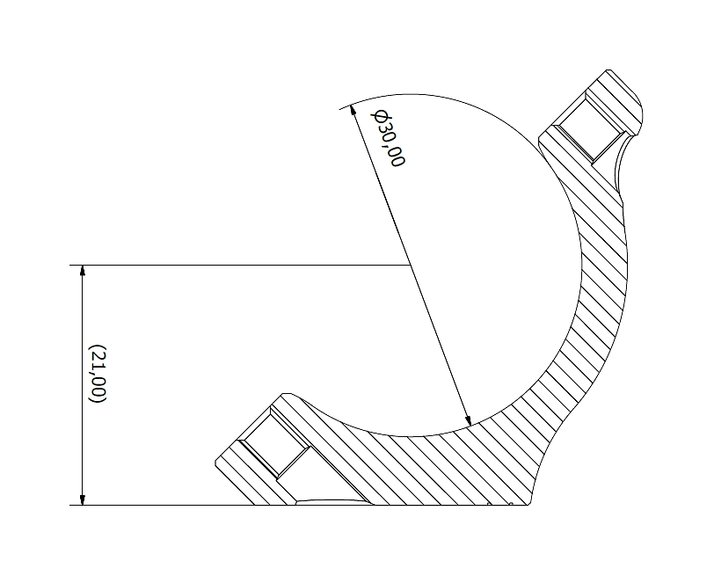 Spuhr HB30-21A 30mm Aesthetic Blaser Saddle Scope Rings - 0 Interface