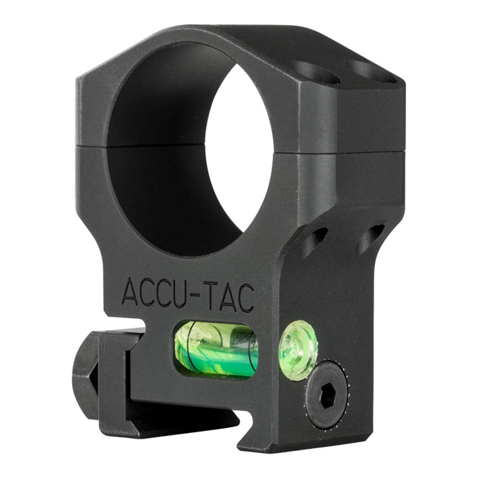 Accu-Tac 34mm Scope Rings with Bubble Level - High
