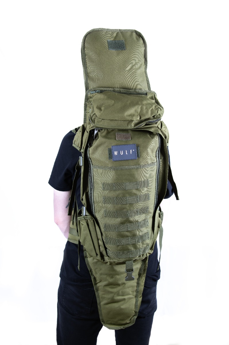 WULF 60L Tactical Expedition Rifle Pack (Detachable) - OD Green