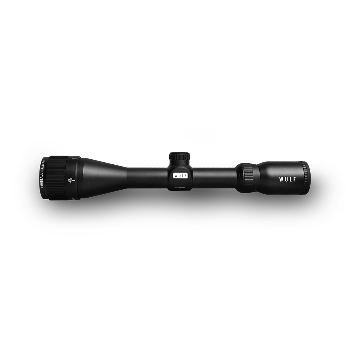(NEW) WULF Fireball 3-9x40 Adjustable Objective 10 Yard Minimum Half Mil-Dot Reticle Rifle Scope