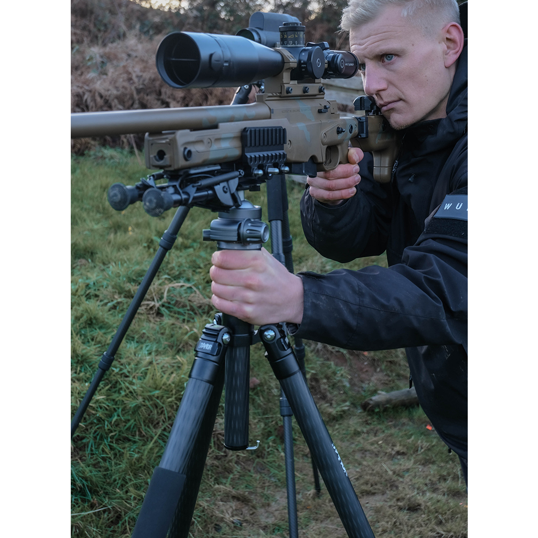 WULF RAPTOR Carbon Fibre Tripod Shooting System w/ Ball Head, Gun Clamp and Arca Adapter Kit