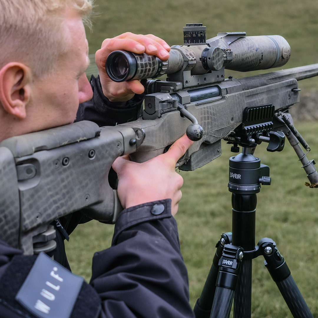 WULF RAPTOR Carbon Fibre Tripod Shooting System w/ Ball Head, Gun Clamp and Arca Adapter Kit